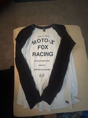 Fox Classic Moto-X Raglan Tee - Black & White